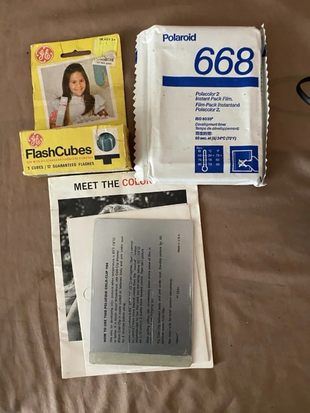 Vintage Polaroid Colorpack II Land Camera Instant Film W/Accessories Untested